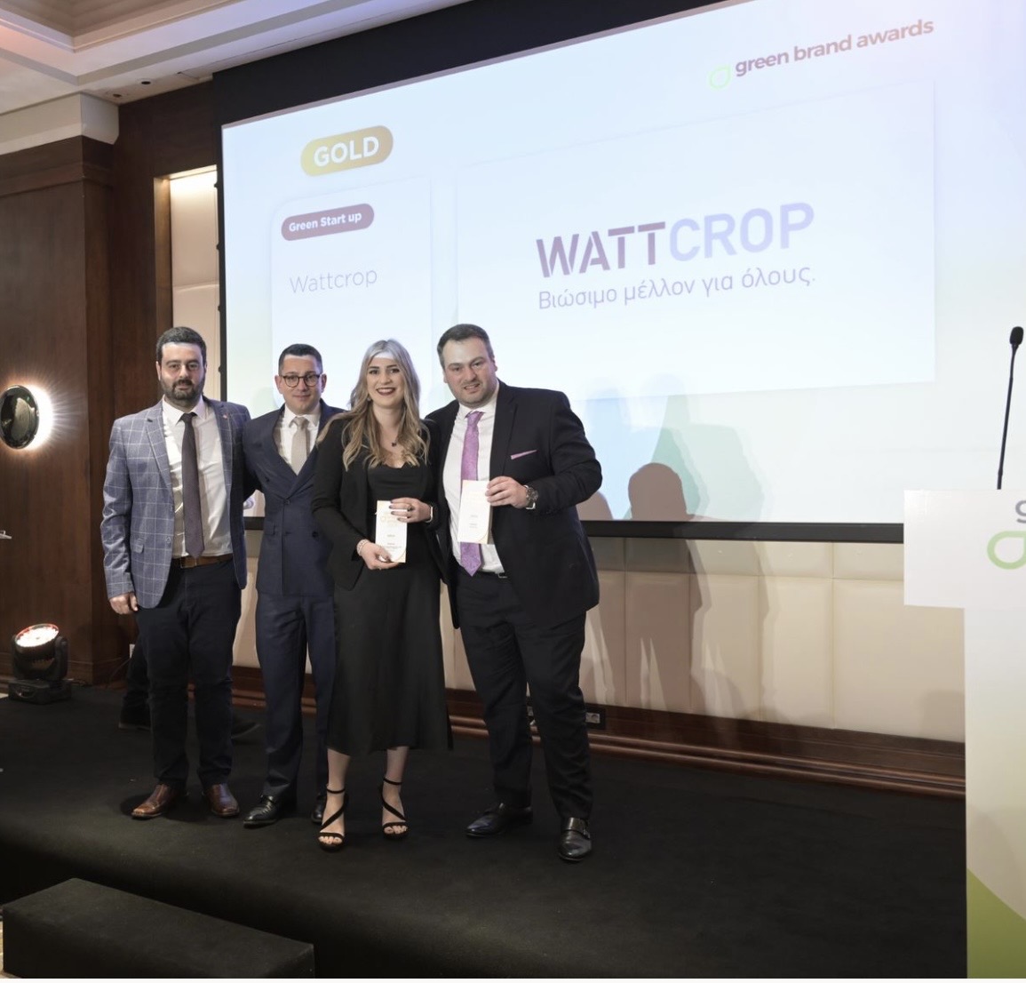 Χρυσό βραβείο στην Wattcrop ως Green start-up της χρονιάς  